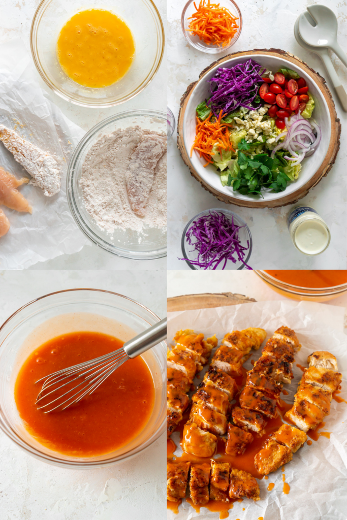 steps to make buffalo chicken salad