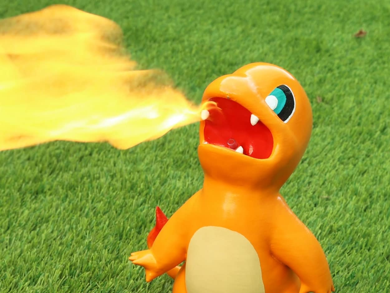 3d printed fire breathing Charmander