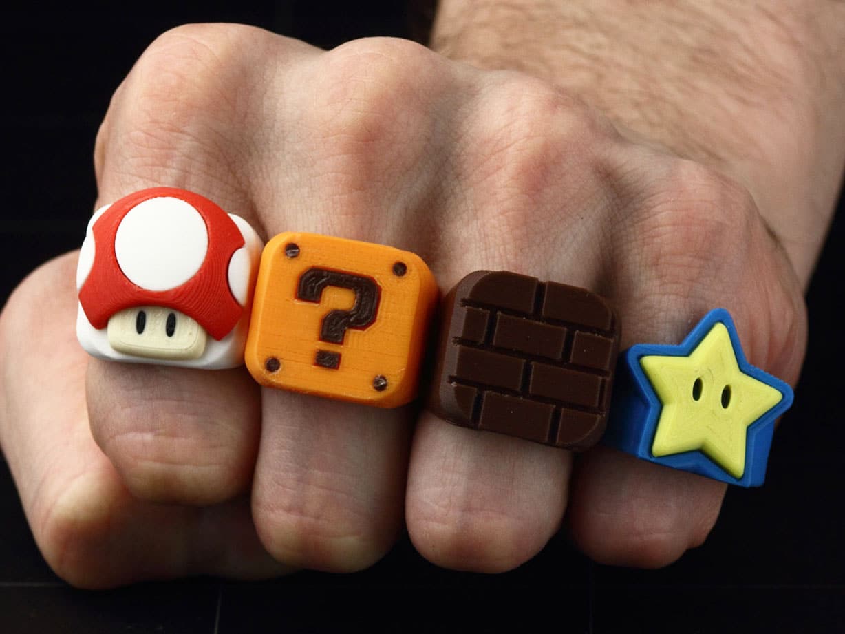 super mario rings 3d print