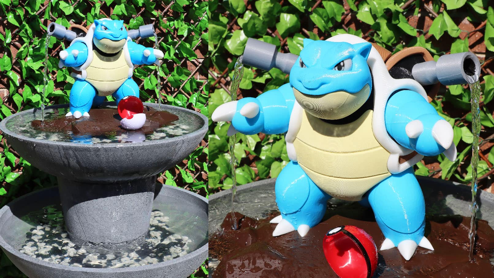 blastoise water fountain diy