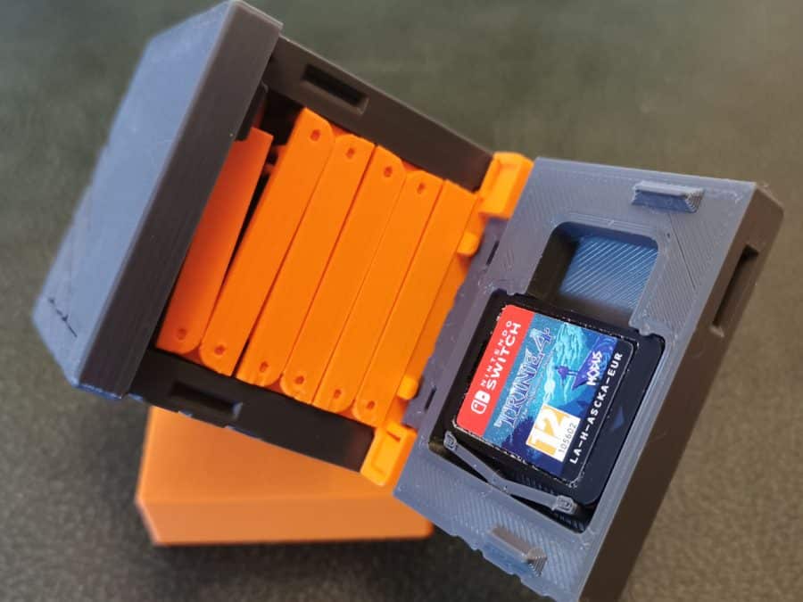 foldable switch game card cube box storage 3d model