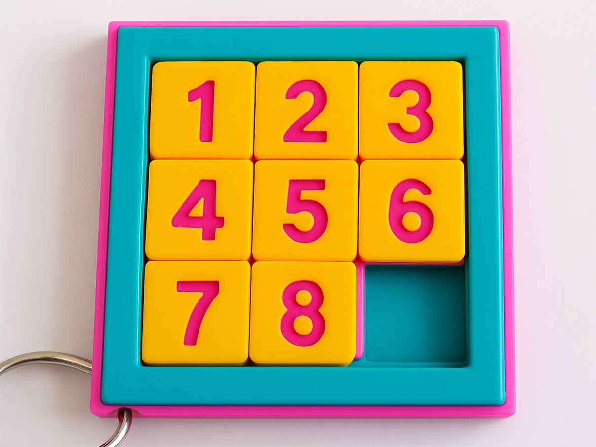 Keychain Puzzle Slide 3D Model
