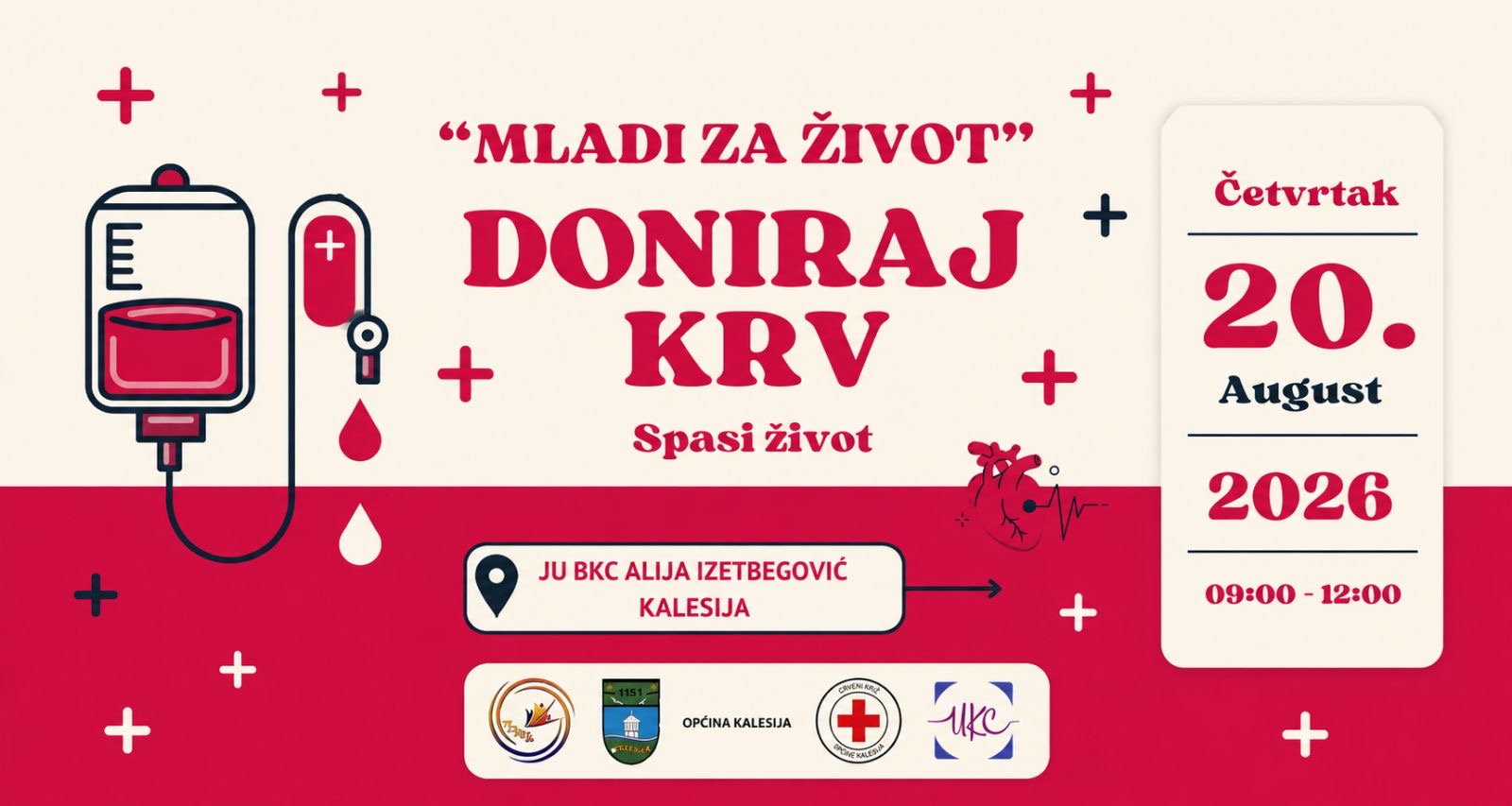 Kalesija poziva mlade: Dobrovoljno darivanje krvi 20. augusta