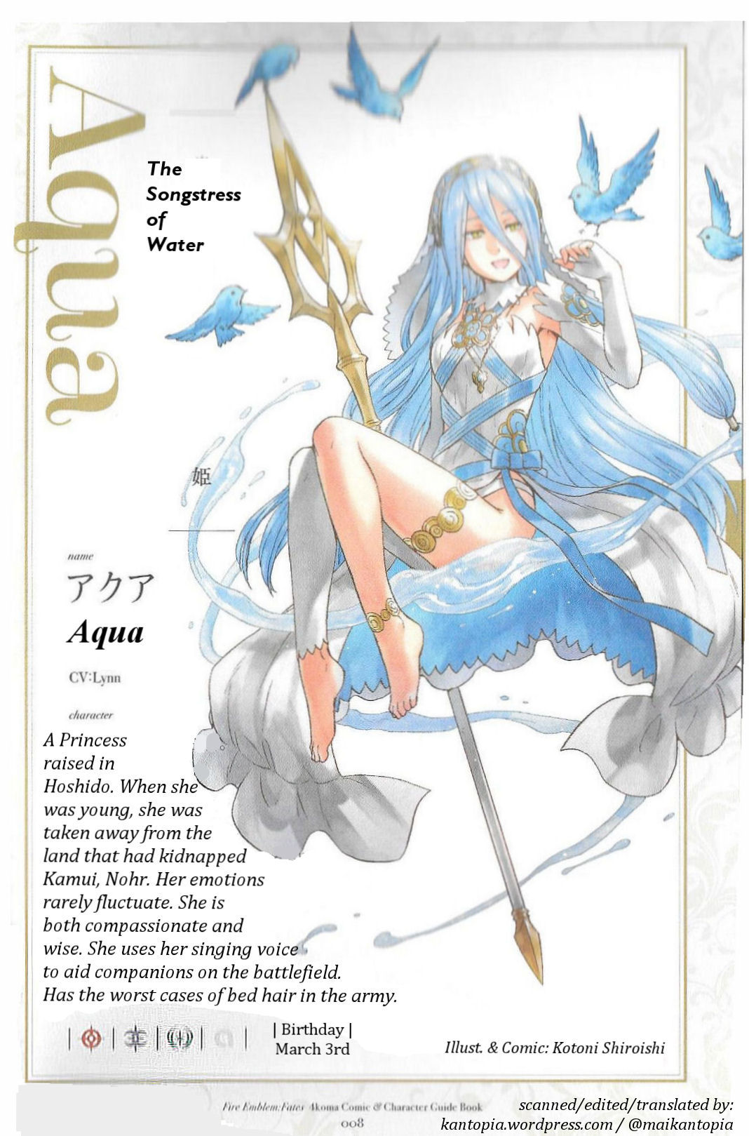 Fe Fates 4koma Comic Character Guidebook Page 08 09 Translation Aqua Kantopia