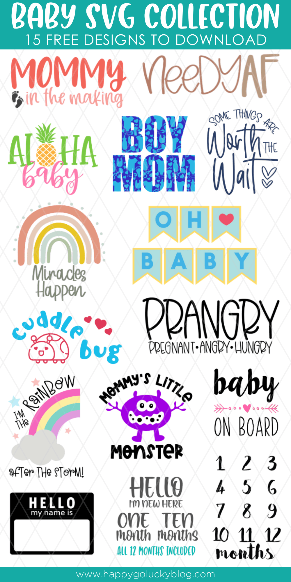 Baby Monthly Milestone Svg – Cute SVG Cut File Free for Cricut