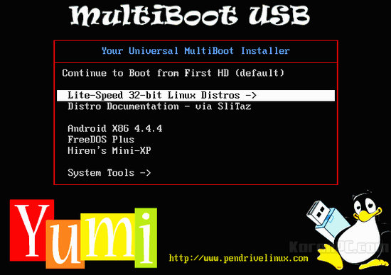yumi multiboot usb