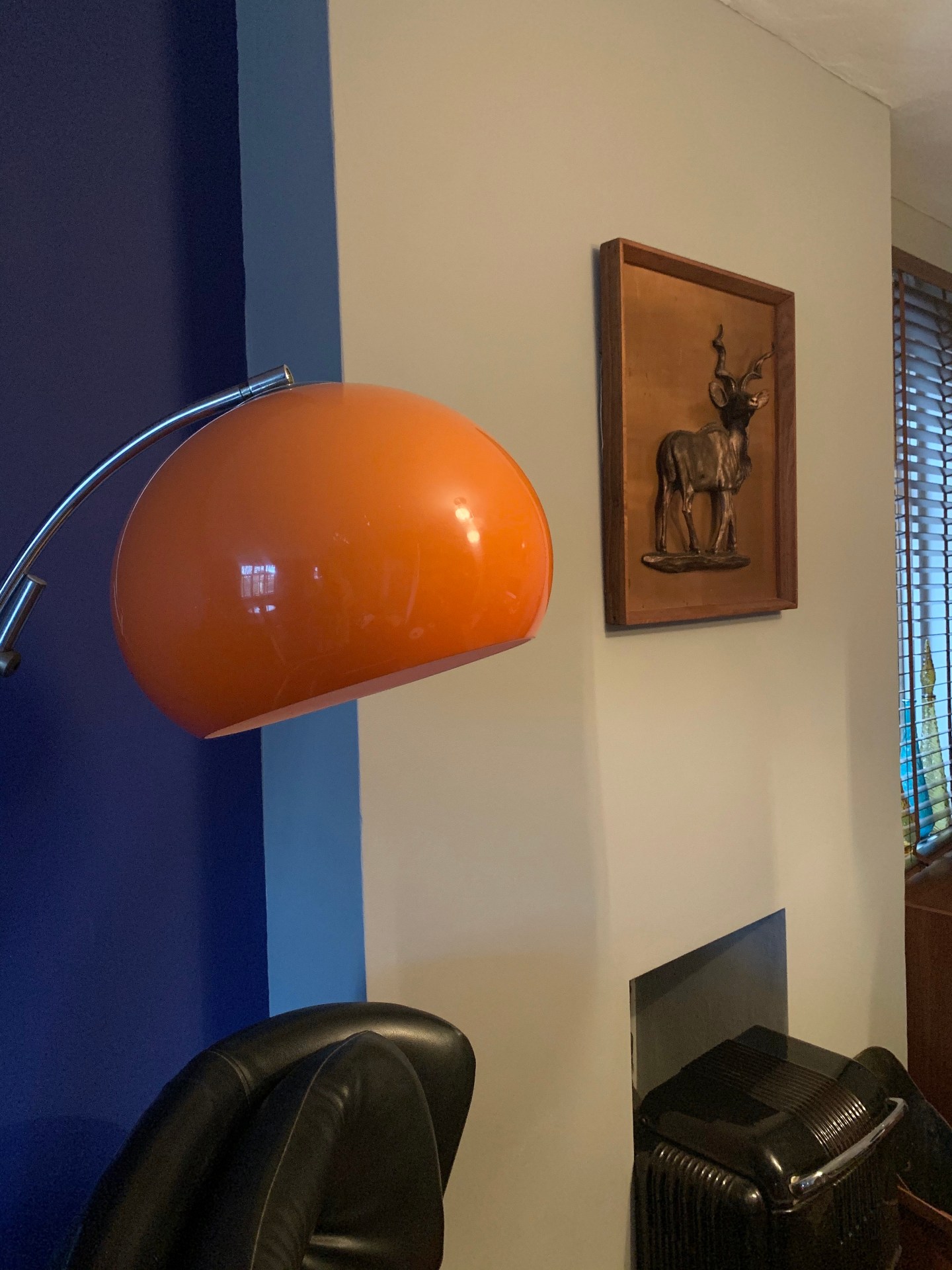 Our Mid Century Modern Lounge with Annie Sloan Paint & an Orange Sofa