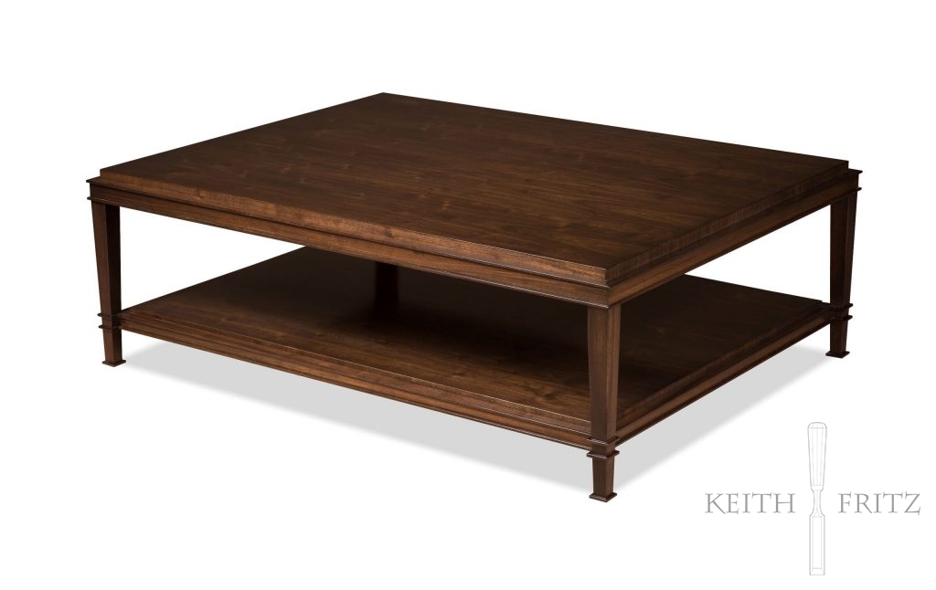 The geometric base opens up to support leaves that double the . Hudson Keith Fritz Fine Furniture