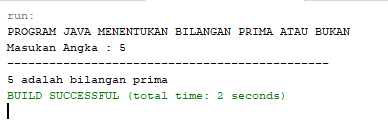 Contoh Program Java Menampilkan Bilangan Prima | Kelas Programmer