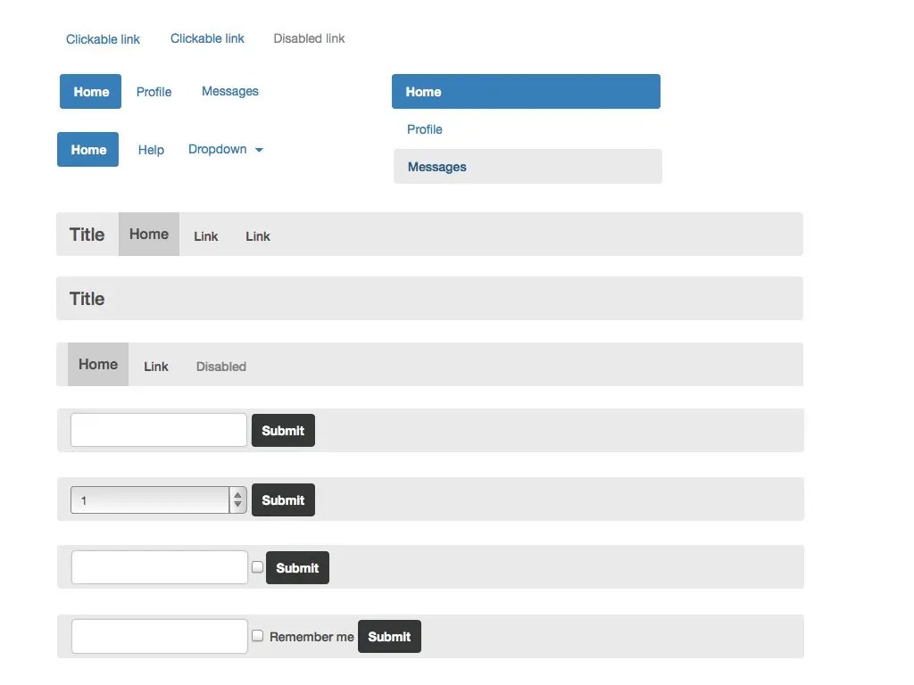 A design element gallery for web designers and web developers. Twitter Bootstrap Ui Mockup Design Templates Keynotopia