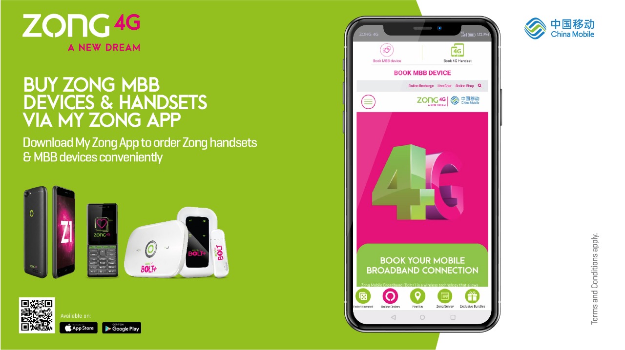 Zong 4G upgraded its "My Zong App" to facilitates its customers