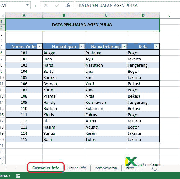 Cara Membuat Pivot Table dari Beberapa Sheet - KiatExcel.com