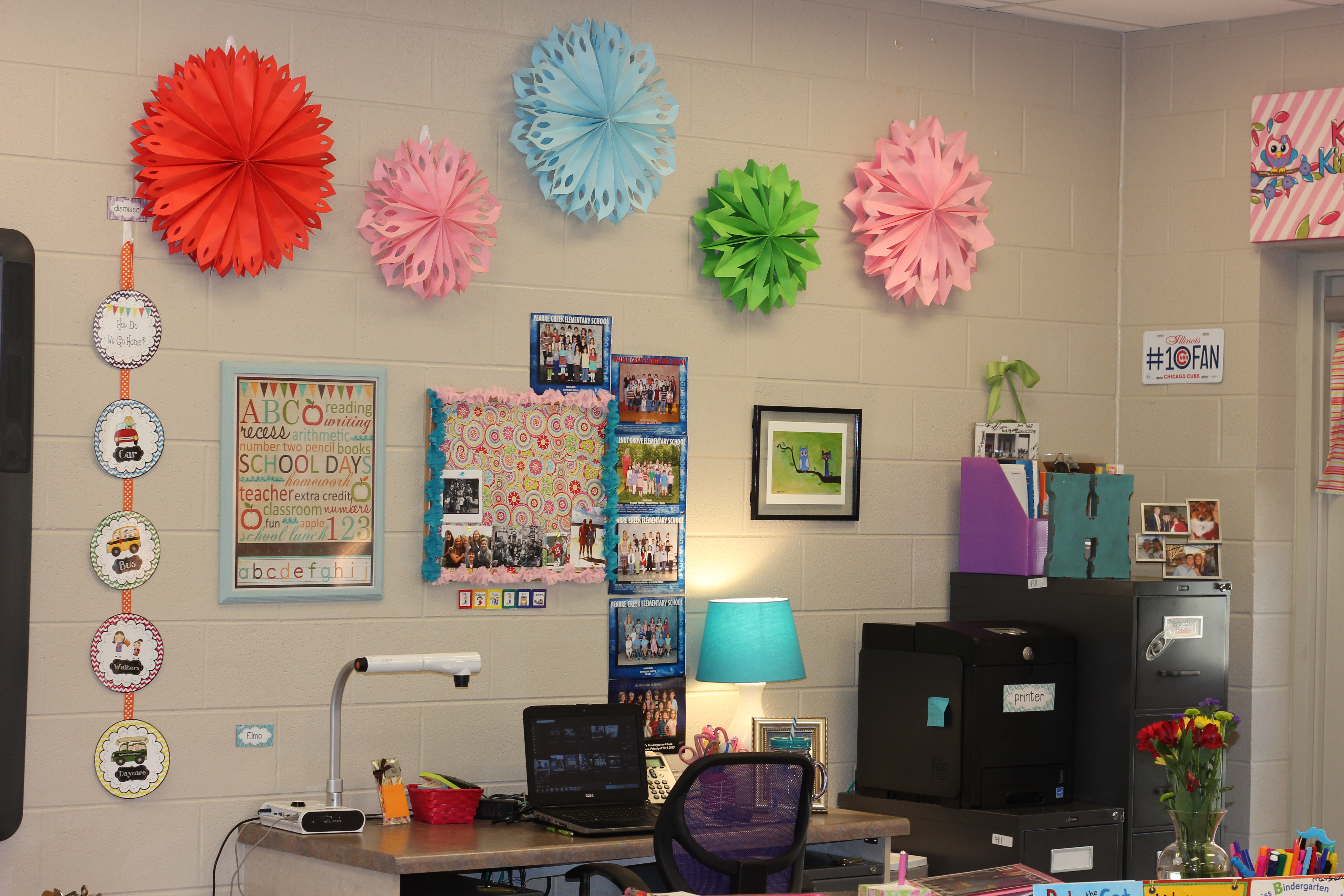 Magnetic ceiling hangers, clip on grid ceiling hooks for displaying posters, signs, classroom art, great for teachers, event planners, easy ceiling hangers . Classroom Reveal!