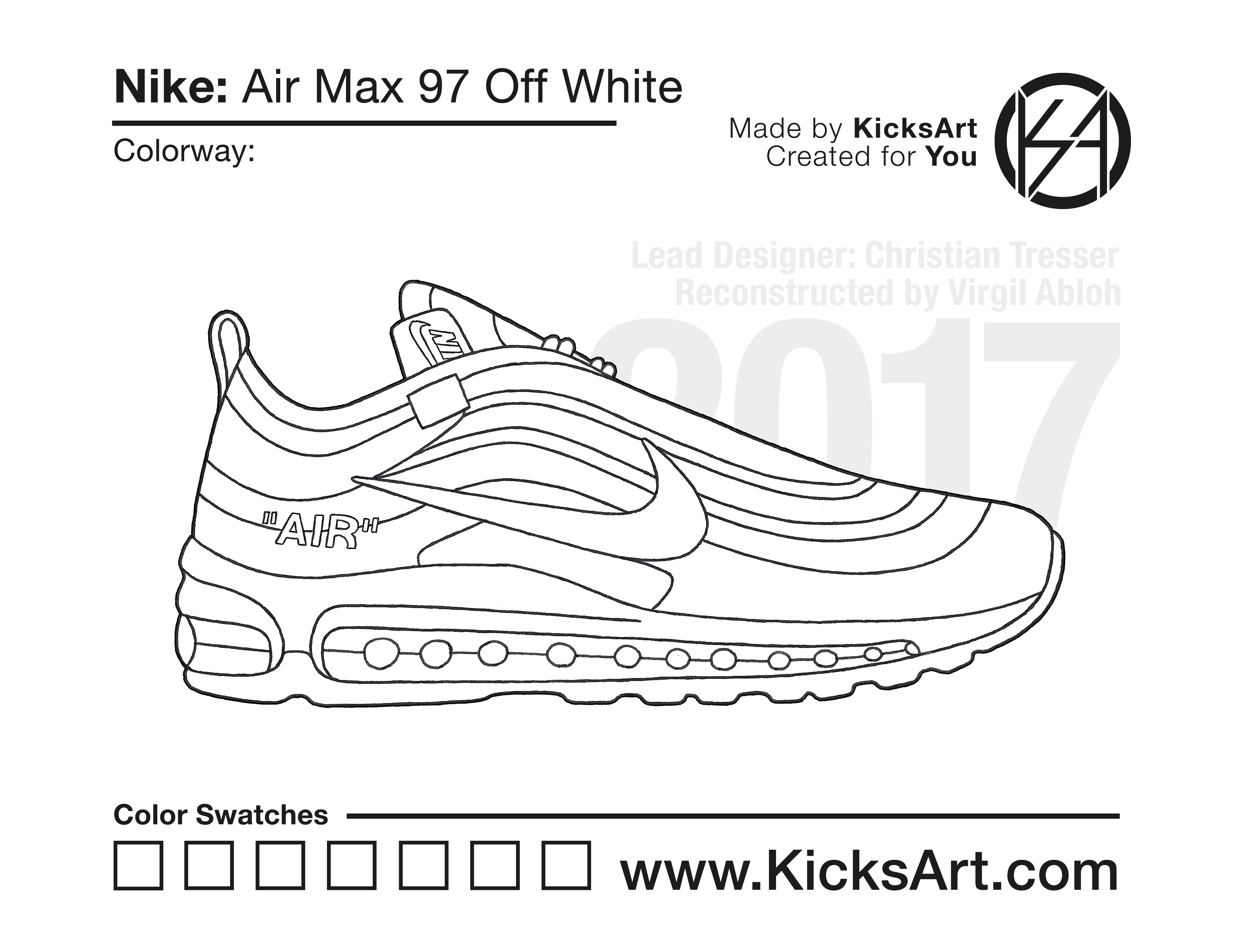 air max 97 drawing