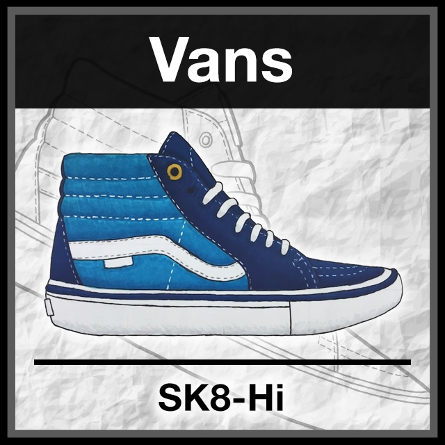vans sk8 hi drawing