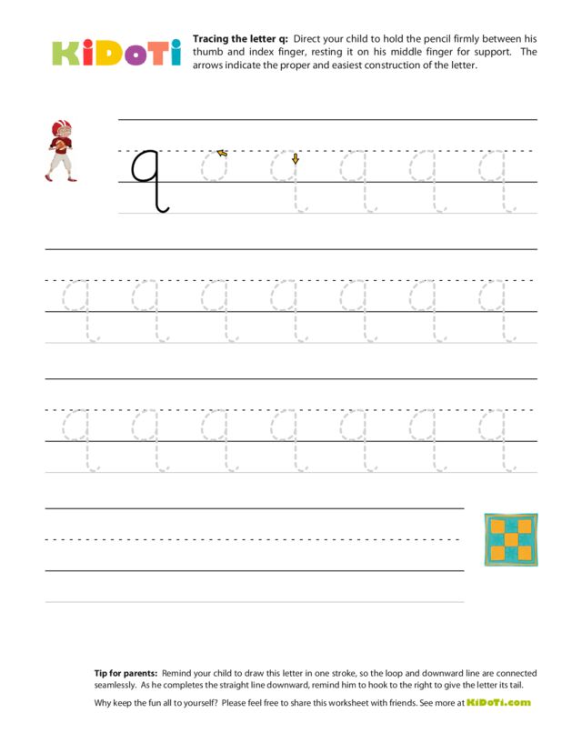 tracing letters kidoti