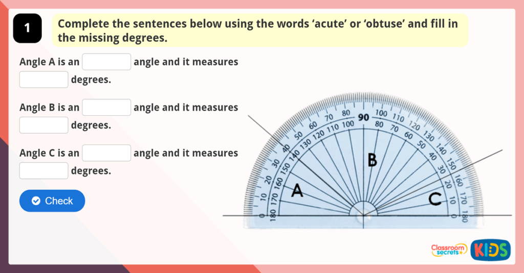 year 6 measure with a protractor classroom secrets kids