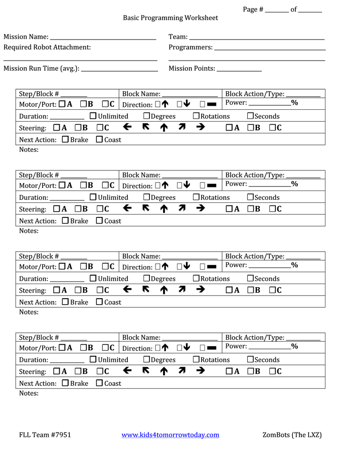 basic programming worksheet kids 4 tomorrow today