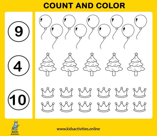 Free Counting Numbers 110 Printable Worksheets ⋆ Kids Activities