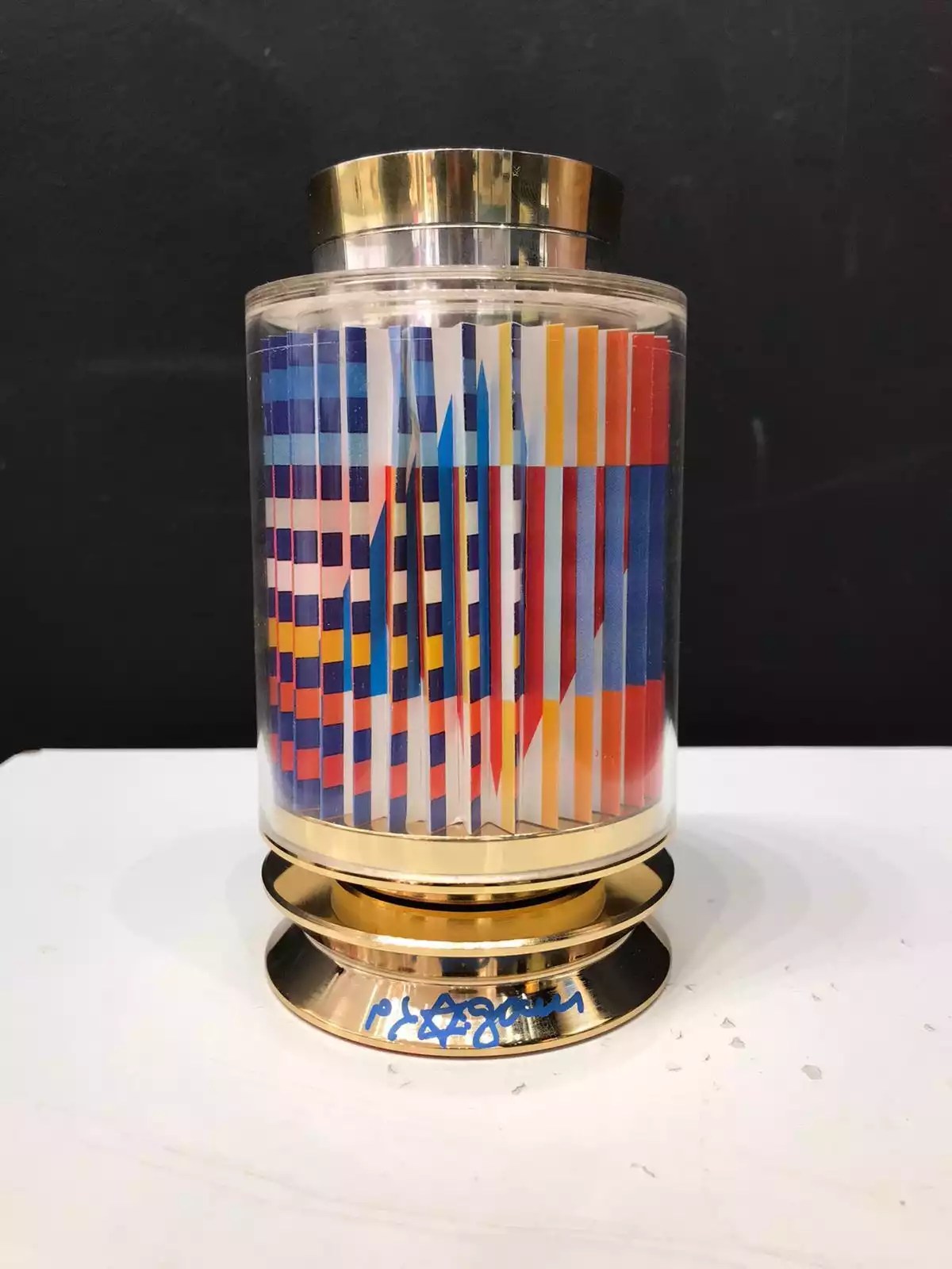 “Kiddush Cup” by Yaacov Agam Kings Gallery Jerusalem