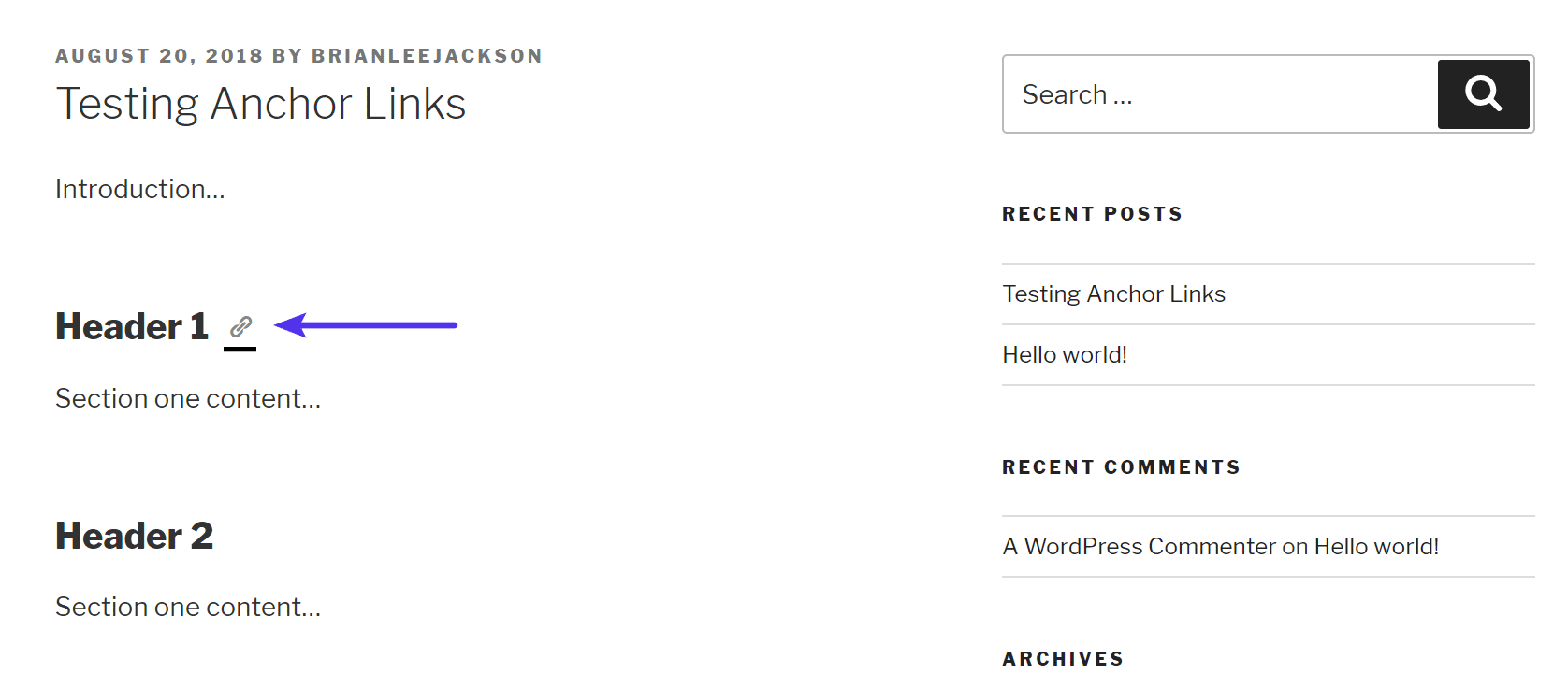 It appears to be well developed but this plugin offers little to no value to an intermediate level user of wordpress who has already started to tackle accessibility. How To Create Anchor Links In Wordpress 3 Easy Methods