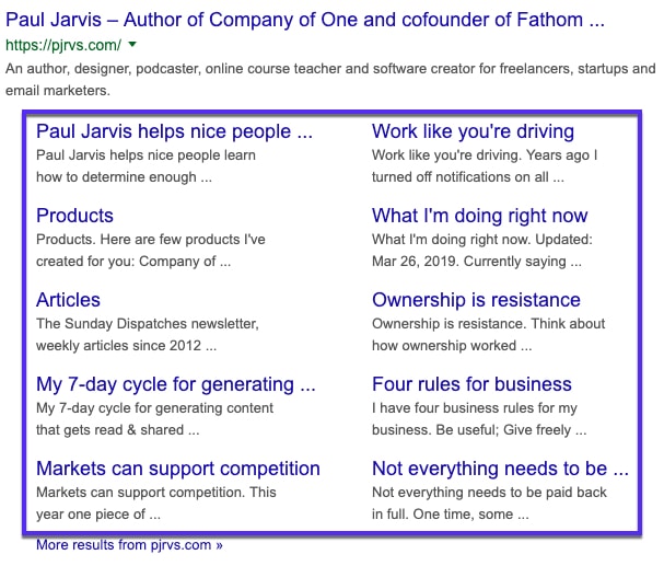 The links shown below some of google's search results, called sitelinks, are meant to help users navigate your site. How to Get Google Sitelinks for Your WordPress Site