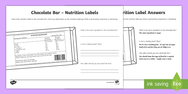 Then they answer fifteen questions testing their ability to comprehend these . 18 Informative Food Label Worksheets Kitty Baby Love