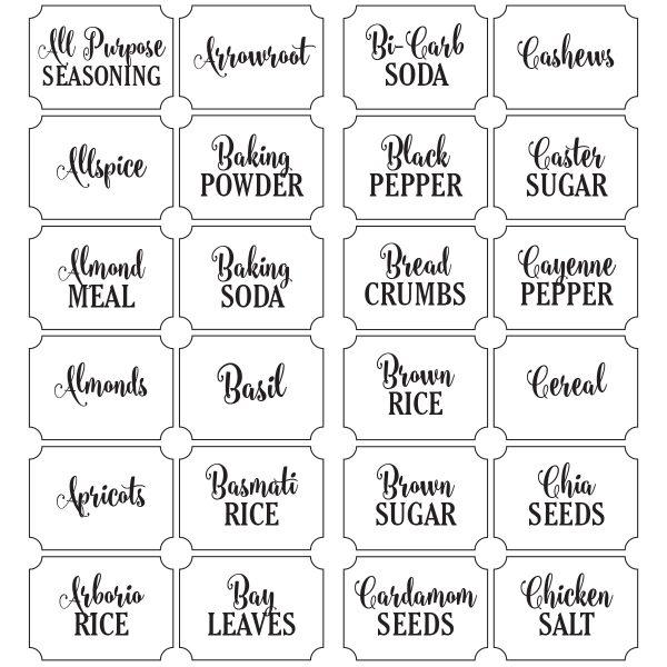 30 pretty kitchen or pantry labels kittybabylovecom