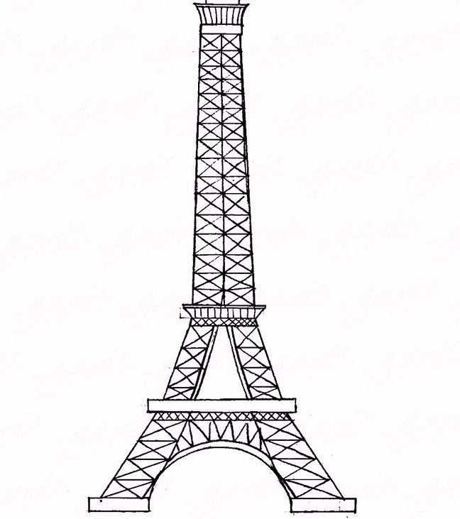 картинка эйфелевой башни нарисованная