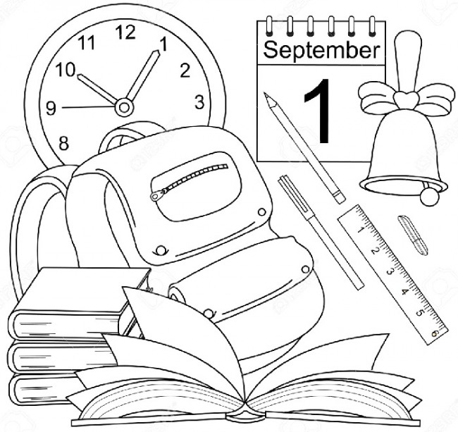 рисунки про школу нарисованные