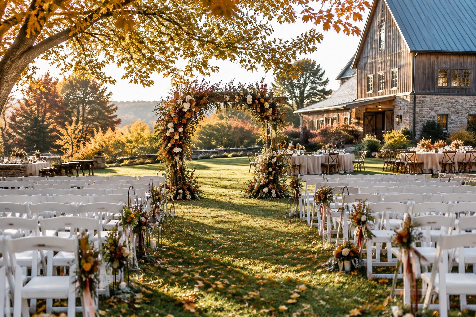 Fall Outdoor Wedding Venues: 18 Scenic U.S. Picks for 2026