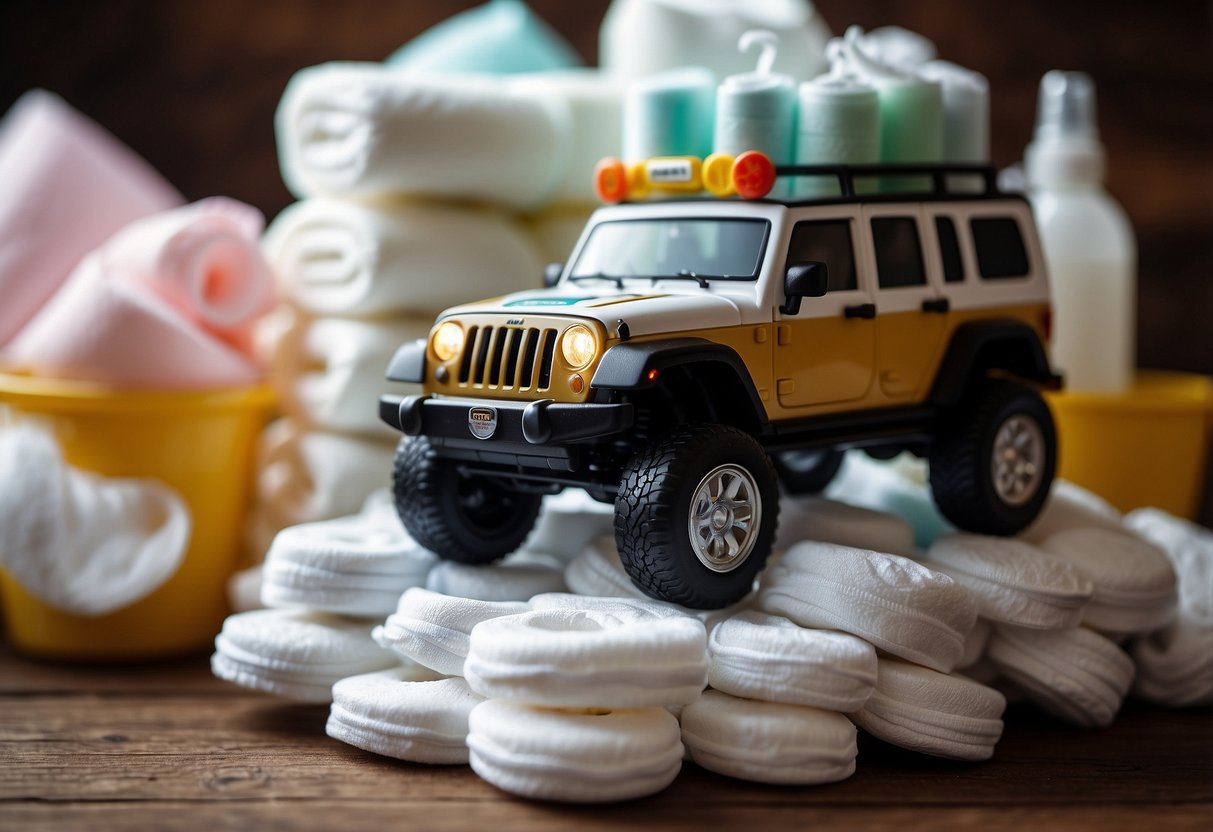 How to Make a Diaper Jeep: A Unique Baby Shower Gift Idea