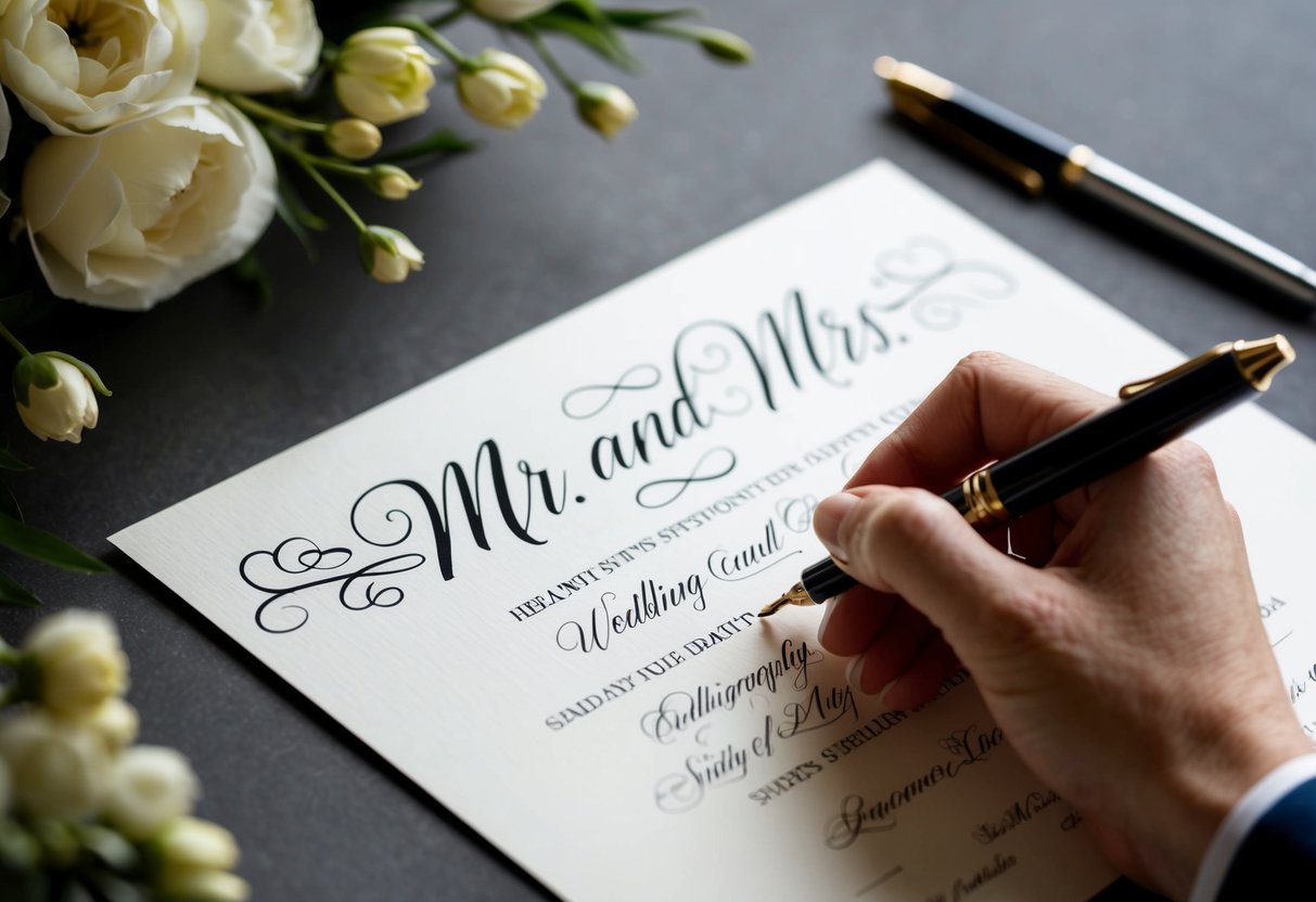 How to Write Mr. and Mrs. on a Wedding Invitation: A Simple Guide