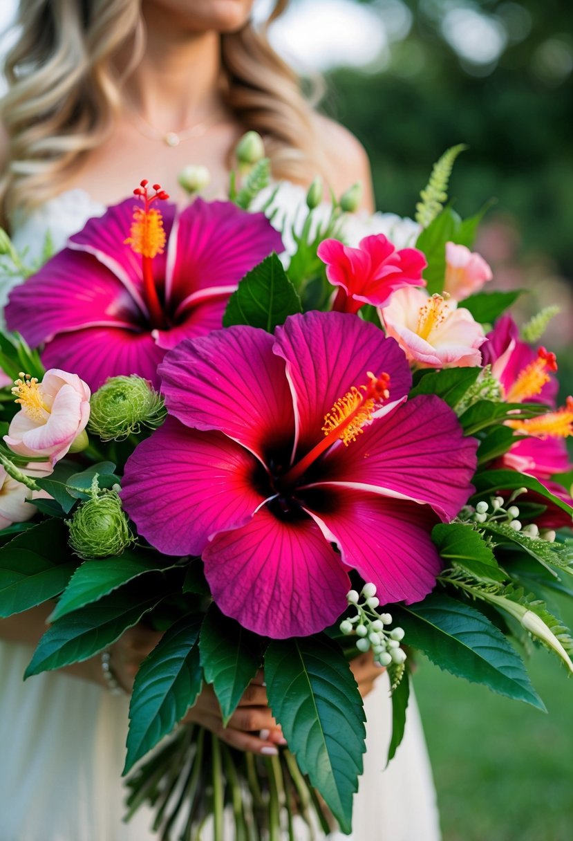 15 Hibiscus Wedding Bouquet Ideas for a Tropical Celebration