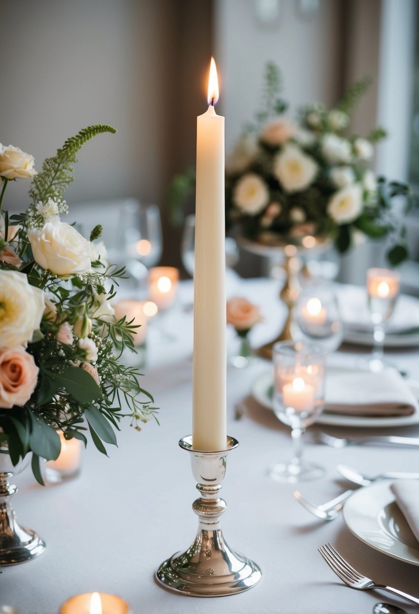 15 Taper Candle Wedding Table Decoration Ideas for a Romantic Touch