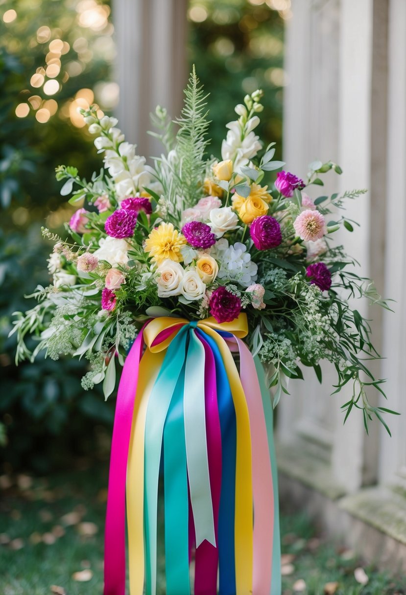 15 Ribbon Wedding Bouquet Ideas to Inspire Your Special Day