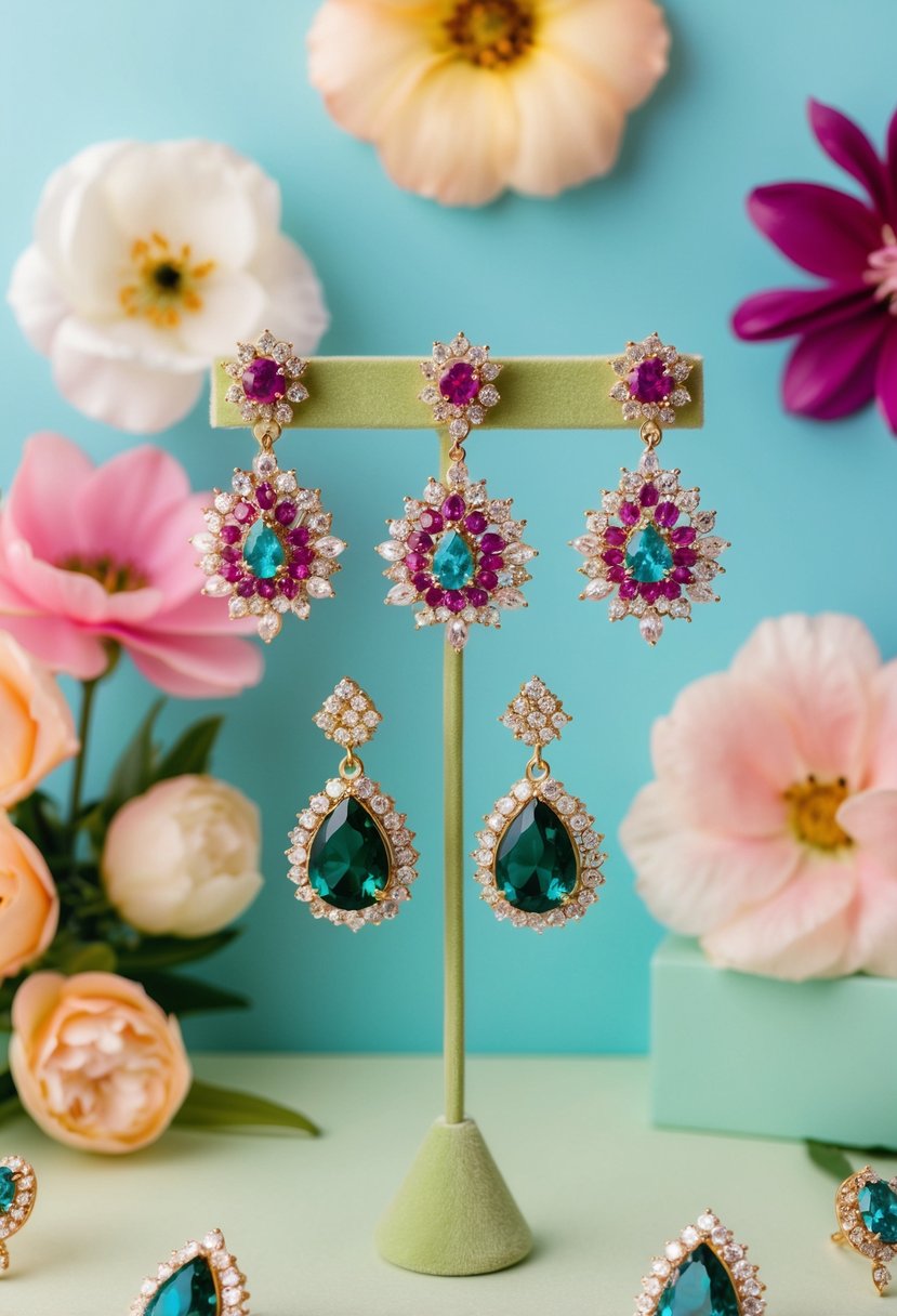 15 Colorful Wedding Earring Ideas to Brighten Your Big Day