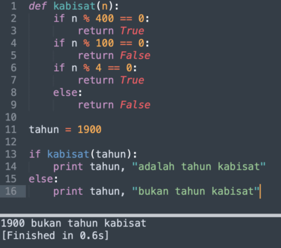 Soal dan Solusi: Menentukan Tahun Kabisat Menggunakan Python – KODEPY.COM