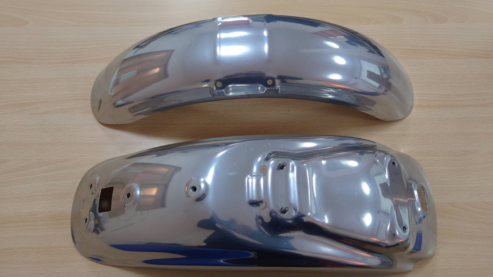バイク（GB350）のフロントフェンダーとリアフェンダー | 工房 堀めっき