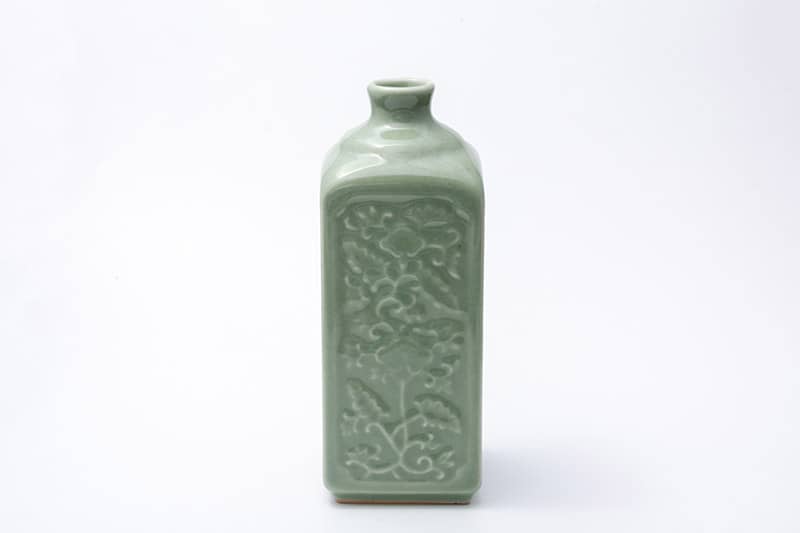 保命酒徳利 岩谷焼 広島県福山市鞆 酒器 徳利 s192 1 骨董 アンティーク 保命酒徳利 鞆徳利 岩谷焼 色絵 花瓶 花入 【公式