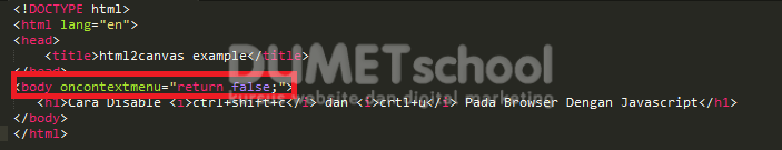 Cara Disable ctrl+shift+c dan crtl+u Pada Browser Dengan Javascript
