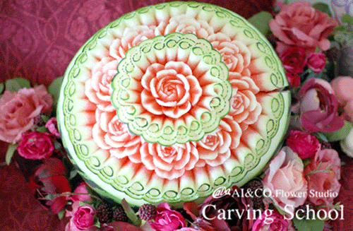 巧奪天工的泰式果雕★ 永不凋謝的玫瑰