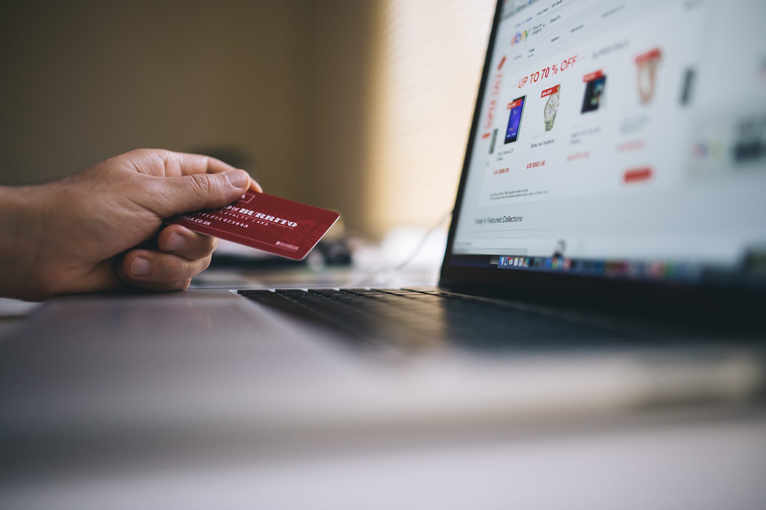 making an online purchase with a credit card