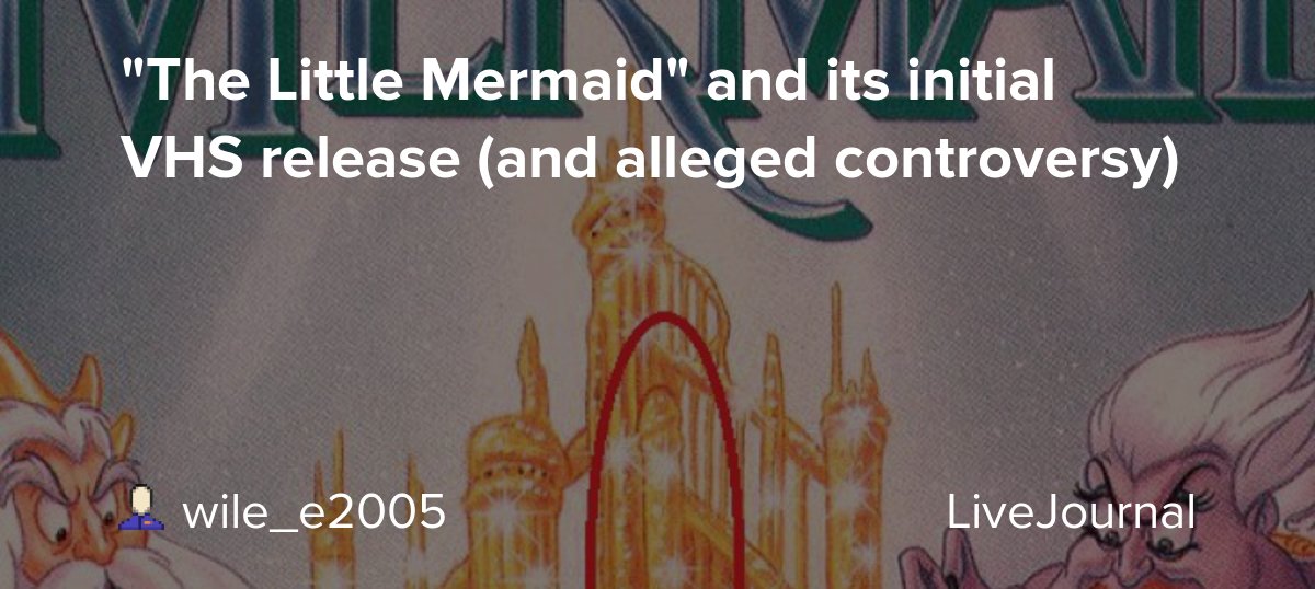 Some disgruntled artist at disney, angry that he was about to be laid off when he was done working on 'the little mermaid,' illustrated a . The Little Mermaid And Its Initial Vhs Release And Alleged Controversy