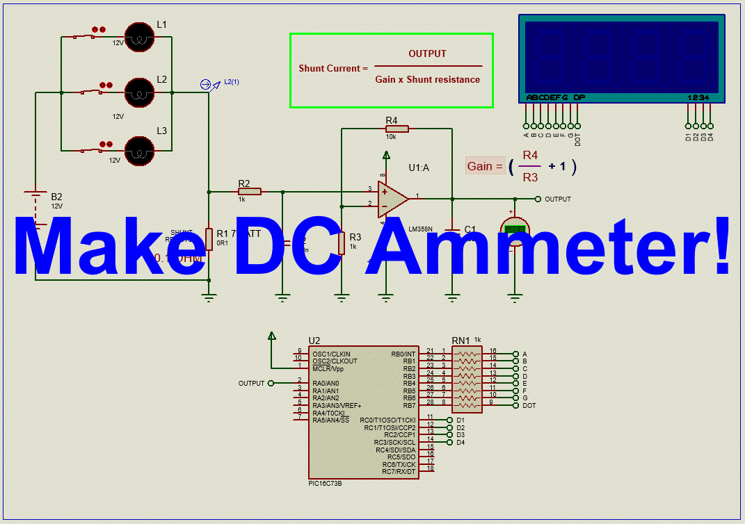 Digital Dc Ammeter Circuit Diagram