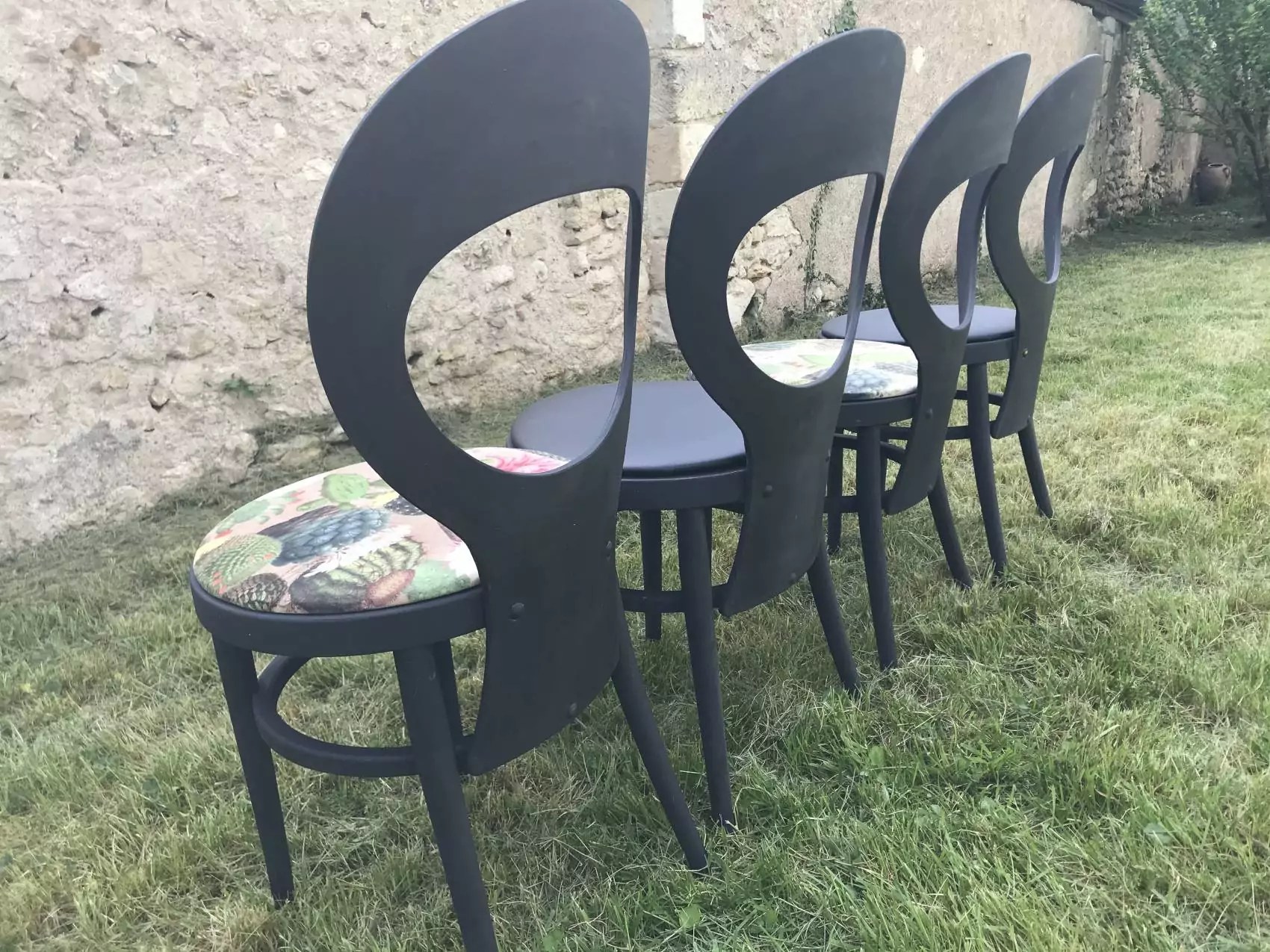 Set de quatre chaises Baumann modèle Mouette - La Brocante Bucolique