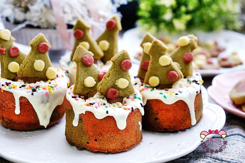 聖誕甜點食譜|影音》法式繽紛雙色點心杯♥聖誕樹餅乾/蘭姆葡萄奶油餡/雙色磅蛋糕
