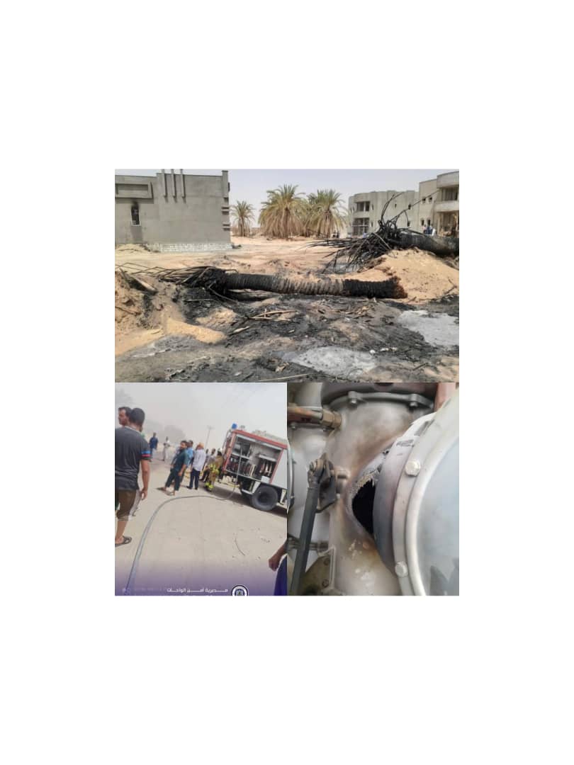 مراسل وال : انفجار مولدات الحقن بمحطة الكهرباء واندلاع حرائق بمزارع النخيل بمدينة جالو .