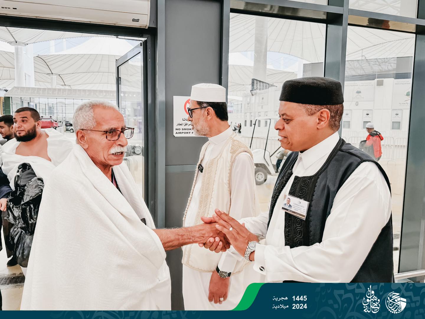 وصول أول فوجين من أفواج الحجاج الليبيين إلى مطار الملك عبد العزيز الدولي بجدة .