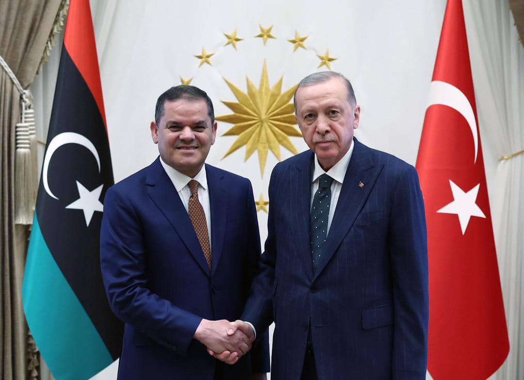 خلال لقائه الدبيبة : اردوغان يشيد بالموقف الليبي اتجاه دعم القضية الفلسطينية .